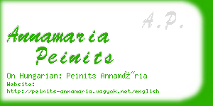 annamaria peinits business card